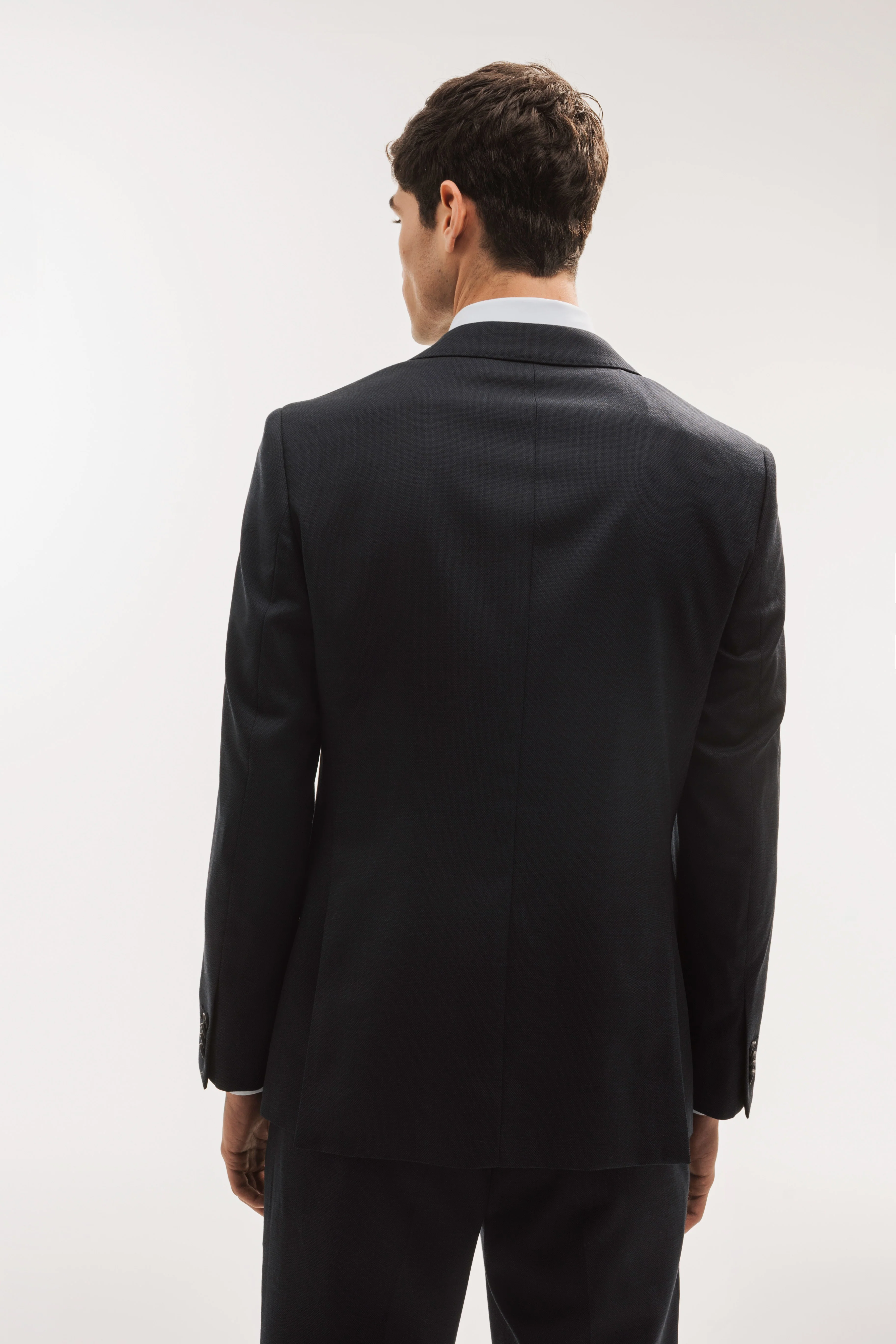 Americana traje lana slim fit falso liso - Image 5