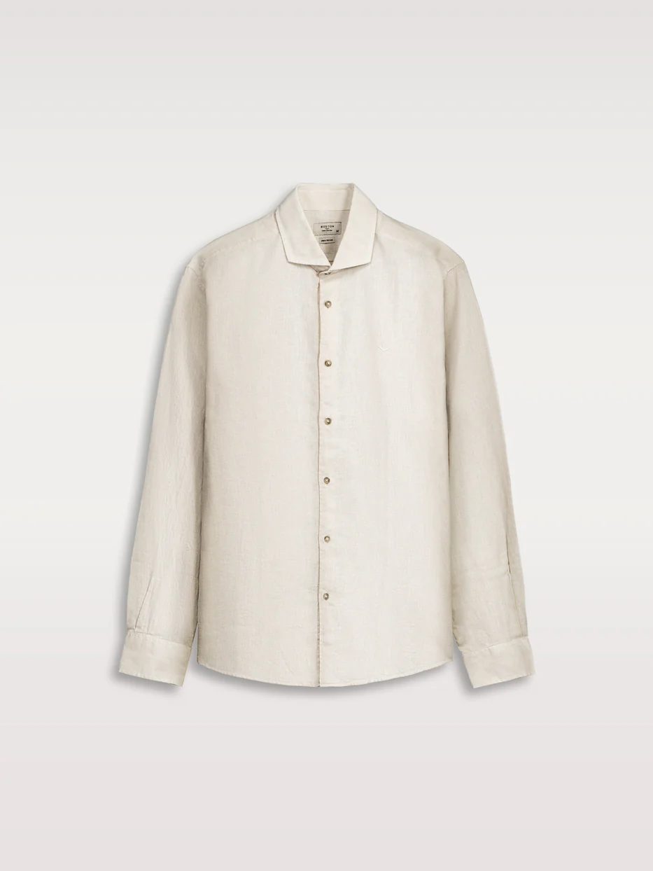 Camisa regular fit lino