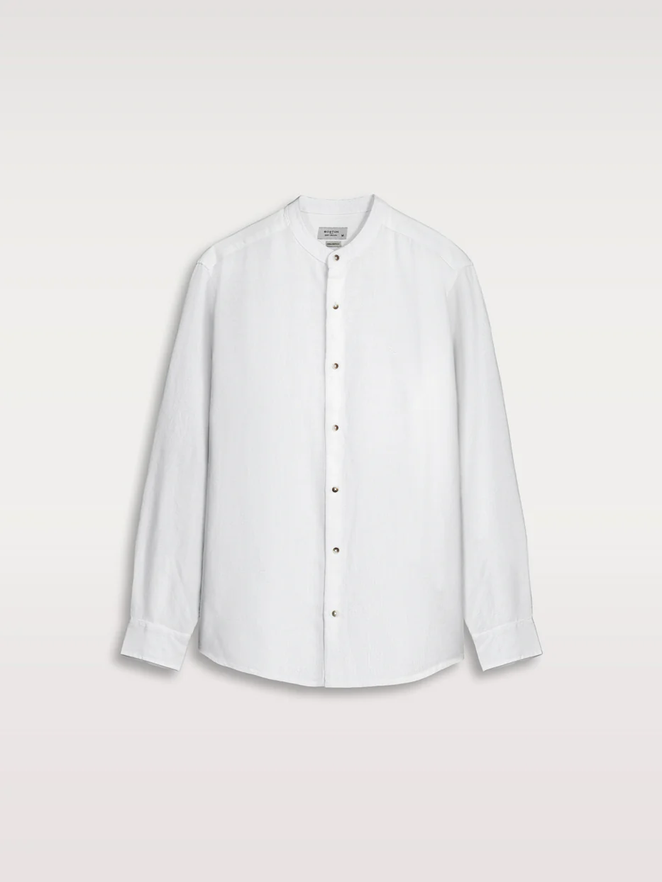 Camisa lino cuello mao